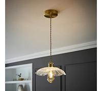 Carissa Glass Flower Pendant Light Gold-Coloured