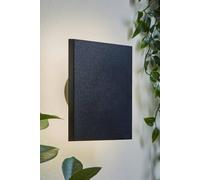 ValueLights Chad Backlit Matte Black Square IP65 LED Outdoor Wall Light ValueLights Black