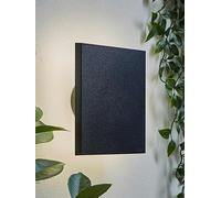 Valuelights Chad Matte Black Backlit Square Ip65 Integrated Led Outdoor Wall Light Black