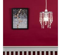 Valuelights Chandelier Design Ceiling Light Shade With Clear Acrylic Jewel Effect Droplets (D)16Cm