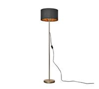 Valuelights Charles Gold Floor Lamp With Black And Metallic Shade And Bulb