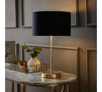 Valuelights Charles Gold Table Lamp With Metallic & Black Shade