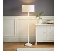 Valuelights Charles White Floor Lamp With Drum Shade