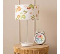Valuelights Charles White Table Lamp With Dino Print Shade