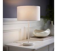 Valuelights Charles White Table Lamp With Drum Shade