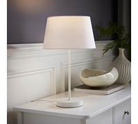 Valuelights Charles White Table Lamp With Tapered Shade