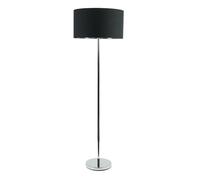 ValueLights | Charlie Brushed Chrome Plated Modern Stem Floor Lamp with Black & Chrome Shade & Warm White Bulb | Floor Lamps, Home Décor & Improvement Essential