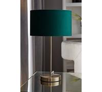 Valuelights Charlie Chrome Stem Table Lamp Light With Velvet Shade In Bottle Green Bottle Green