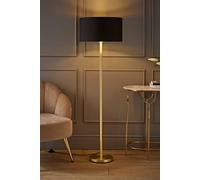 MiniSun | Modern Standard Floor Lamp in a Gold Metal Finish with a Black/Gold Drum Shade | Floor Lamps & Torchieres, Home Décor & Improvement Essential
