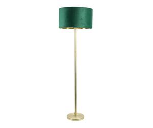 ValueLights | Charlie Gold Plated Modern Stem Floor Lamp with Green Velvet & Gold Shade & Warm White Bulb | Floor Lamps, Home Décor & Improvement Essential
