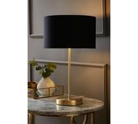 Valuelights Charles Gold Table Lamp With Metallic & Black Shade