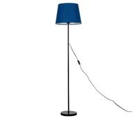 MiniSun | Standard Floor Lamp Base in a Black Metal Finish with a Navy Blue Tapered Shade | Floor Lamps & Torchieres, Home Décor, Improvement & Lifestyle Essential