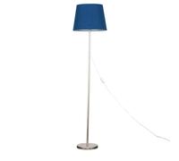Valuelights Charlie Modern Stem Brushed Chrome Floor Lamp In Metallic Silver Metallic Silver One Size