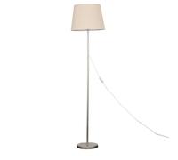MiniSun | Modern Floor Lamp in a Brushed Chrome Finish with a Beige Tapered Shade | Floor Lamps & Torchieres, Home Décor & Improvement Essential