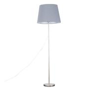 MiniSun | Modern Brushed Chrome Floor Lamp with an Extra Large Grey Tapered Shade | Floor Lamps & Torchieres, Home Décor & Improvement Essential