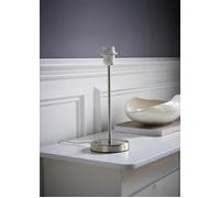 Charlie Modern Stem Brushed Chrome Table Lamp Base ValueLights Metallic Silver One Size