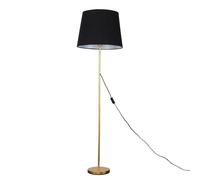 MiniSun | Modern Gold Metal Floor Lamp with a Black Tapered Shade | Floor Lamps & Torchieres, Home Décor & Improvement Essential