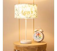 ValueLights Charlie Jungle Print Shade White Table Lamp and Bulb - Size: 43 x 25 x 25cm - Wilko