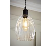 ValueLights | Cheltenham Clear Ribbed Glass Dome Easy Fit Lamp Shade | Shades, Home Décor & Improvement Essential