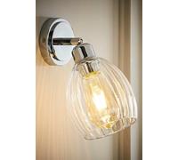 ValueLights | Cheltenham Chrome Ribbed Glass Dome Adjustable Spotlight Wall Light | Wall Lights, Home Décor & Improvement Essential