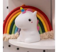 Valuelights Children's Baby Night Lights Led Colour Changing Nursery Bedside Kids Lamp Remote Control - Unicorn In White White One Size