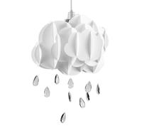 ValueLights Children's Cloud & Rain Drops White Ceiling Pendant Shade ValueLights White