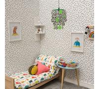 Valuelights Children's Green And White Football Bedroom/nursery Ceiling Light Shade (D)23Cm