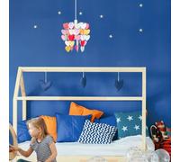 Valuelights Children's Multi-Coloured Pretty Hearts Bedroom Nursery Ceiling Light Shade (D)23Cm
