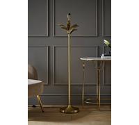 Valuelights Christina Gold Palm Leaf Detail Single Stem Floor Lamp Base Gold