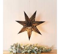 Valuelights Christmas Indoor Plug In Paper Black Velvet Shade 45Cm Black