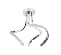 ValueLights | Chrome Single Twist Integrated LED Ceiling Light Fitting for Living Room | Ceiling Lights, Home Décor & Improvement Essential