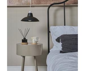 Valuelights Civic Metro Black Ceiling Shade And Bulb (D)28.8Cm