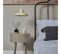 ValueLights Civic Metal Cream Ceiling Pendant Shade with LED Bulb ValueLights Cream