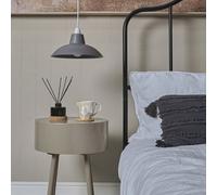 Valuelights Civic Metro Grey Ceiling Shade And Bulb (D)28.8Cm