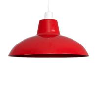 Valuelights Civic Metro Red Ceiling Shade And Bulb (D)28.8Cm