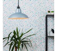 Valuelights Civic Metro Silver Ceiling Shade And Bulb (D)28.8Cm