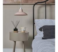 Pair of Retro Style Pink Metal Easy Fit Ceiling Pendant Light Shades