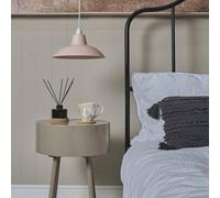 Valuelights Civic Pair Of Retro Style Pink Metal Easy Fit Ceiling Light Shades (D)28.8Cm