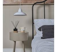 MiniSun | Retro Style Gloss White Metal Ceiling Light Shades | Pendant Lights, Home Décor & Improvement Essential | Set of 2 | 288mm Shade Width