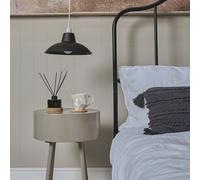 ValueLights Civic Metro Style Matt Black Metal Retro Pendant Light Shade - Size: 12 x 28.8 x 28.8cm - Wilko