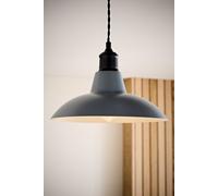 MiniSun | Retro Style Gloss Grey Metal Ceiling Light Shade | Pendant Lights, Home Décor & Improvement Essential