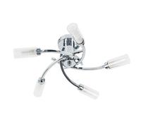 Valuelights Claudia 5 Way Swirl Silver Chrome Ceiling Light With Modern Glass Shades