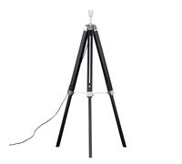 MiniSun | Modern Black Wood and Silver Chrome Tripod Floor Lamp Base | Floor Lamps & Torchieres, Home Décor & Improvement Essential