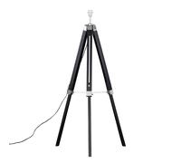 MiniSun | Modern Black Wood and Silver Chrome Tripod Floor Lamp Base | Floor Lamps & Torchieres, Home Décor & Improvement Essential