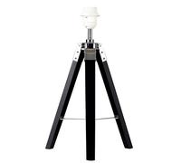 MiniSun | Modern Black Wood and Silver Chrome Table Lamp Base | Table Lamps, Home Décor & Improvement Essential