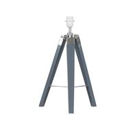 MiniSun | Modern Grey Wood and Silver Chrome Table Lamp Base | Table Lamps, Home Décor & Improvement Essential
