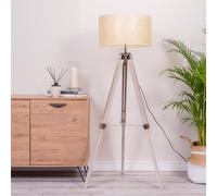 Clipper Skandi Brown Floor Lamp ValueLights Brown One Size