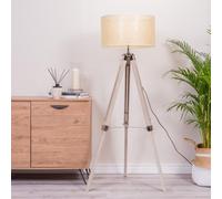 Clipper Skandi Brown Floor Lamp ValueLights Brown One Size