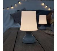 MiniSun | Wireless LED Grey Touch Table Lamp with a White Tapered Shade | Table Lamps, Home Décor & Improvement Essential