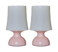Valuelights Colmar Pair Of Pink Outdoor Table Lamp Pink One Size
